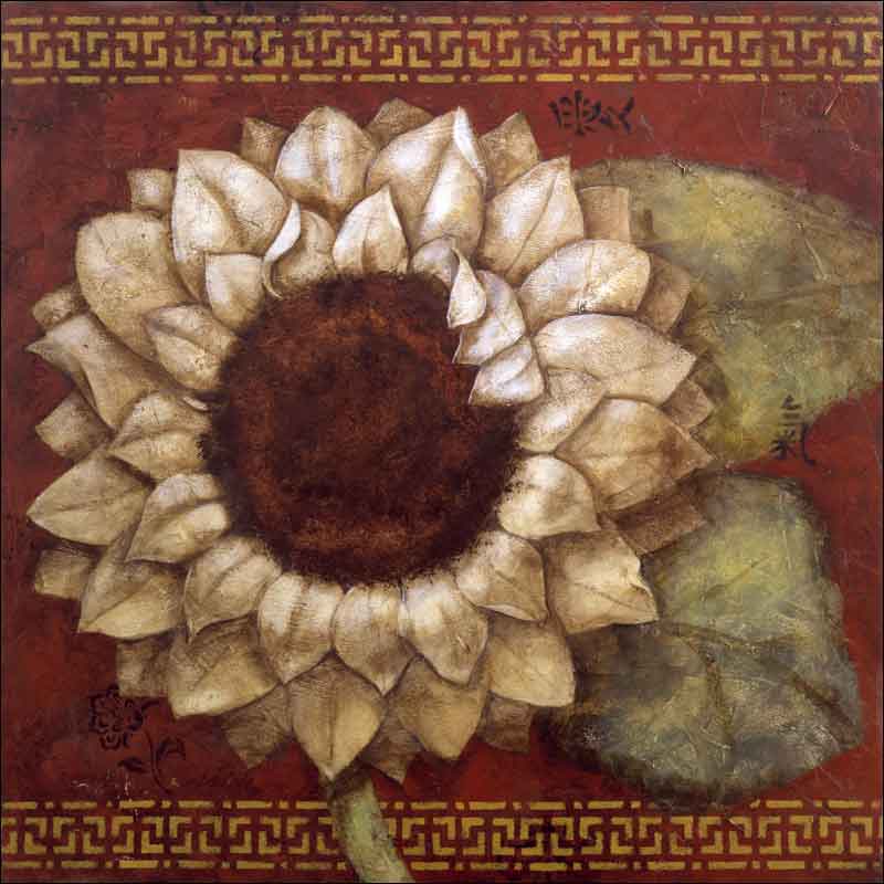 China Doll Sunflower by Wilder Rich Ceramic Accent & Decor Tile - OB-WR1321AT