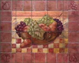 Rich Fruit Kitchen Ceramic Tile Mural 21.25" x 17" - OB-WR718
