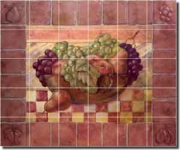 Rich Fruit Kitchen Ceramic Tile Mural 25.5" x 21.25" - OB-WR718