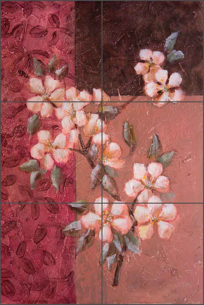 Spring Cherry by Wilder Rich Ceramic Tile Mural - OB-WR784