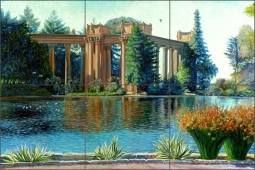 San Francisco Palace of Fine Arts #3 by Olga Kuczer Ceramic Tile Mural OKA006