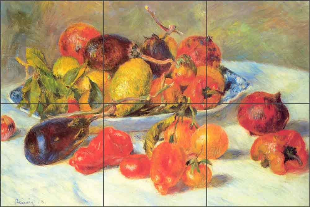 Fruits of the Midi by Pierre Auguste Renoir Ceramic Tile Mural PAR001
