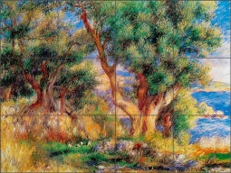 Landscape on the Coast by Pierre Auguste Renior Ceramic Tile Mural PAR009