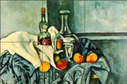 Cezanne Peppermint Fruit Ceramic Tile Mural 18" x 12" - PC005