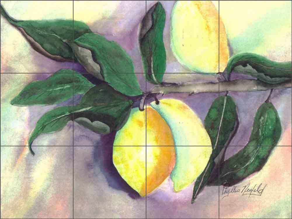 Lemondrop by Phyllis Neufeld Ceramic Tile Mural - PNA026