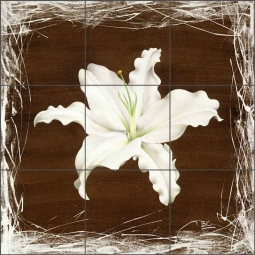 Brown Lily by Brian Cody Ceramic Tile Mural - POV-BCA010
