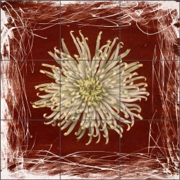 Red Mum by Brian Cody Ceramic Tile Mural - POV-BCA011