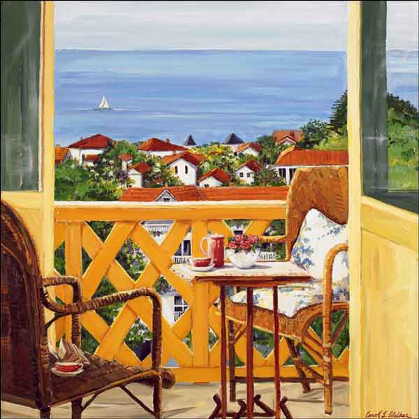 View From Terrace by Carol Walker Ceramic Accent and Decor Tile POV-CWA001AT