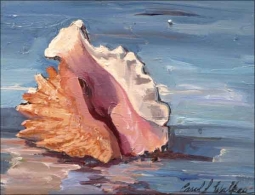 Walker Conch Shell Sea Life Ceramic Accent & Decor Tile - POV-CWA014AT
