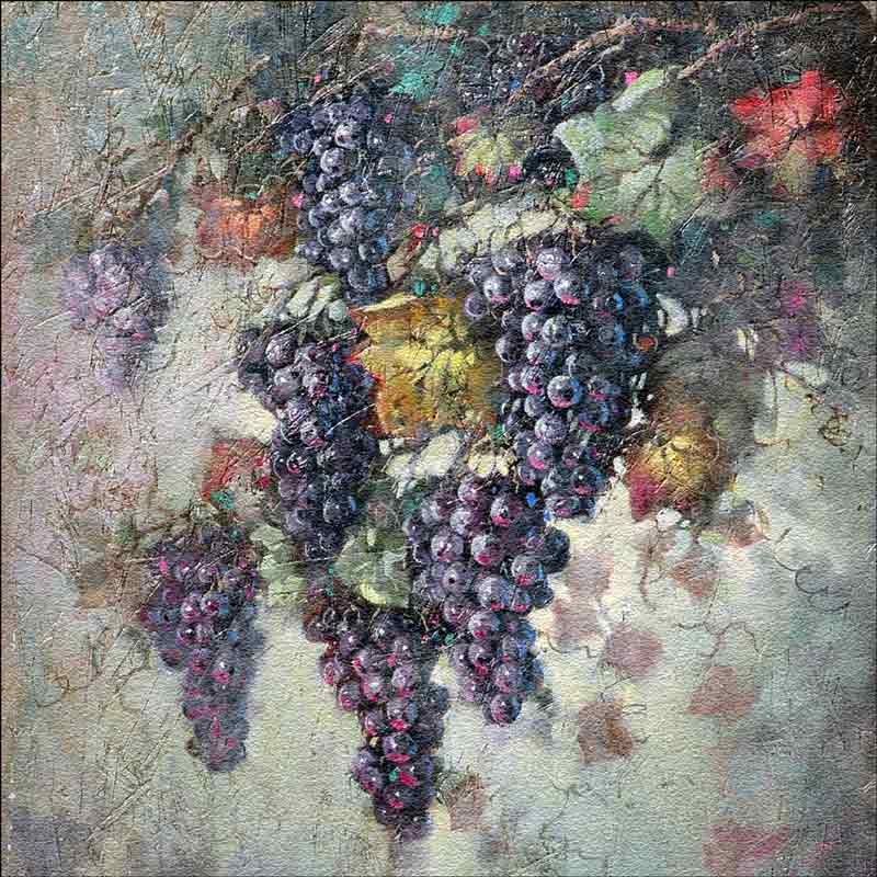 Grape Vine by Fernie Parker Taite Floor Tile Art POV-FPT007FL