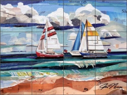 Wind Swept by Jim Nonas Ceramic Tile Mural POV-JN003