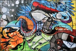 Birds of a Feather by Jim Nonas Ceramic Tile Mural POV-JN027