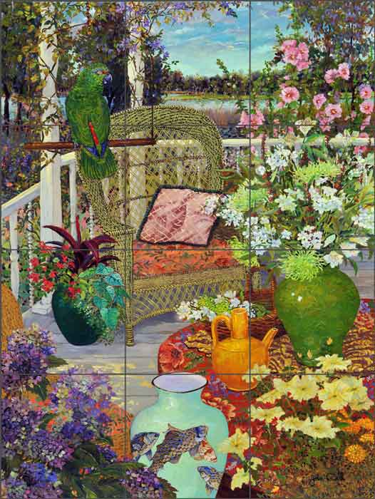 Afternoon Hideaway by John Powell Ceramic Tile Mural POV-JP006