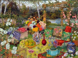 Lakeside Retreat by John Powell Ceramic Tile Mural POV-JP010