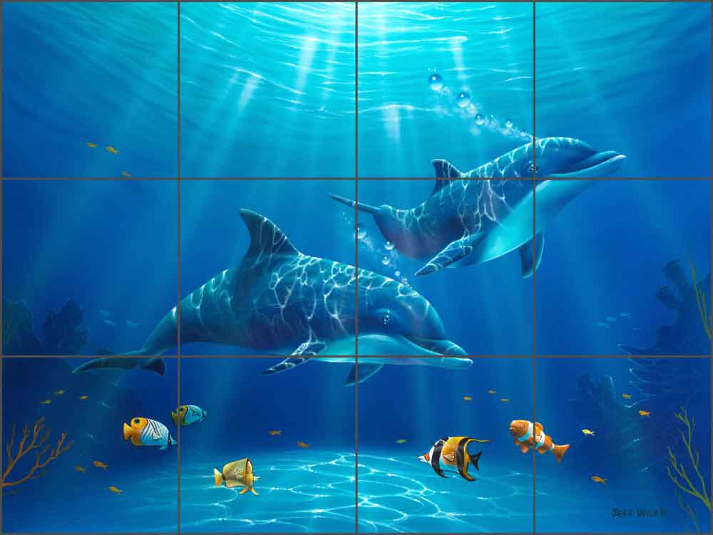 Lights of Paradise by Jeff Wilkie Ceramic Tile Mural - POV-JWA002