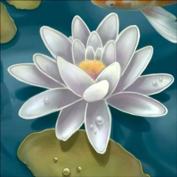 Magical Pond - detail by Jeff Wilkie Accent & Decor Tile POV-JWA018AT3