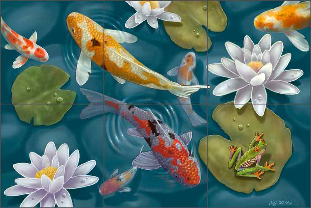 Magical Pond by Jeff Wilkie Ceramic Tile Mural POV-JWA018