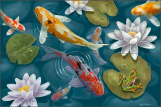 Magical Pond by Jeff Wilkie Ceramic Tile Mural POV-JWA018