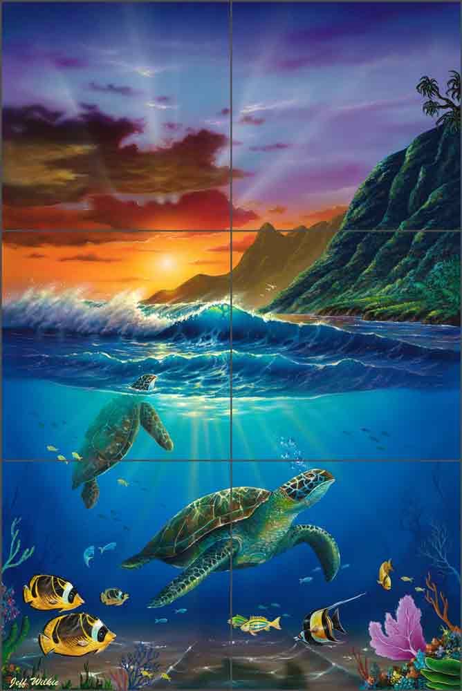 Turtle Bay by Jeff Wilkie Ceramic Tile Mural POV-JWA026