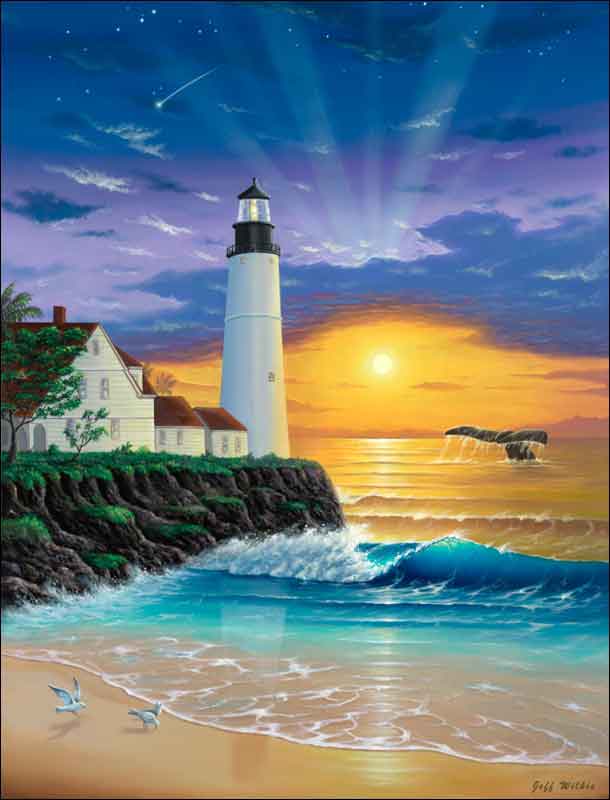 The Lighthouse II by Jeff Wilkie Ceramic Accent & Decor Tile - POV-JWA033AT