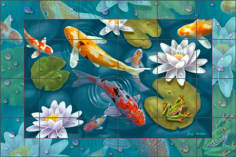 Magical Pond II by Jeff Wilkie Ceramic Tile Mural - POV-JWA046