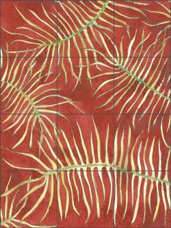 Spider Fern by Kristina Mekjian Smith Ceramic Tile Mural - POV-KM006