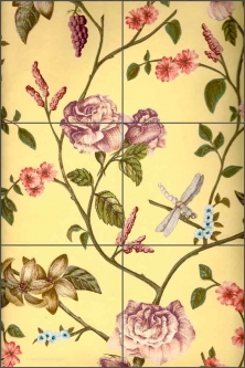 English Garden by Kristina Mekjian Smith Ceramic Tile Mural - POV-KM011