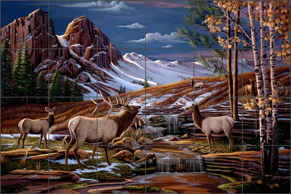 Autumn Retreat by Lane Kendrick Ceramic Tile Mural - POV-LKA001