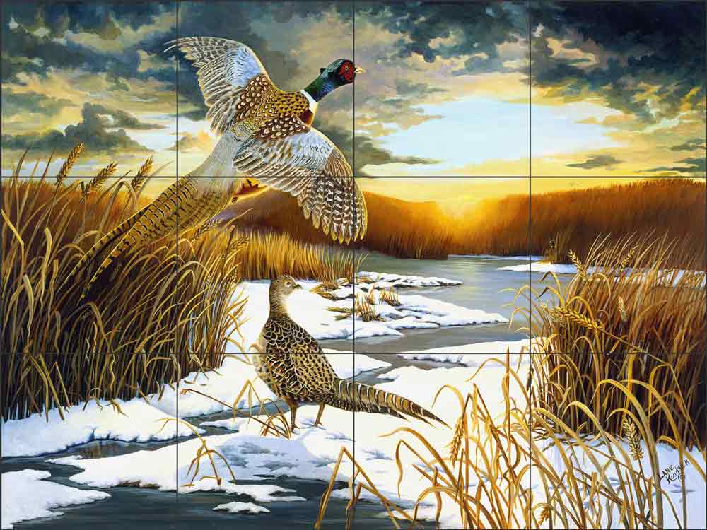 Autumn Sunrise by Lane Kendrick Ceramic Tile Mural - POV-LKA002