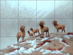Cloud Walkers by Lane Kendrick Ceramic Tile Mural - POV-LKA008