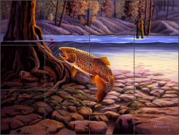 Dinner for Two by Lane Kendrick Ceramic Tile Mural - POV-LKA010