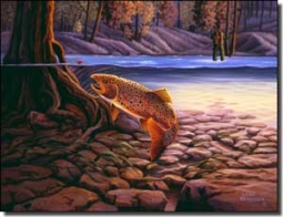 Kendrick Trout Fish Ceramic Accent Tile  8" x 6" - POV-LKA010AT