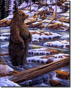 Kendrick Wilderness Bear Ceramic Accent Tile 8" x 10" - POV-LKA011AT