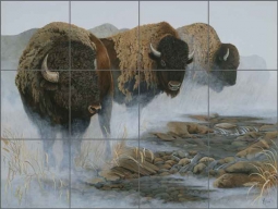 Silent Thunder by Lane Kendrick Ceramic Tile Mural POV-LKA022