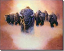 Tatanka Iyotakanka by Lane Kendrick Ceramic Accent Tile 10" x 8"- POV-LKA025AT