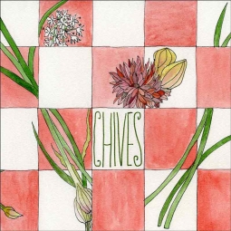 Chives by Melabee M Miller Floor Tile Accent POV-MM001AT