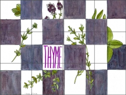 Thyme by Melabee M. Miller Ceramic Tile Mural - POV-MM004