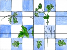 Parsley by Melabee M. Miller Ceramic Tile Mural - POV-MM008