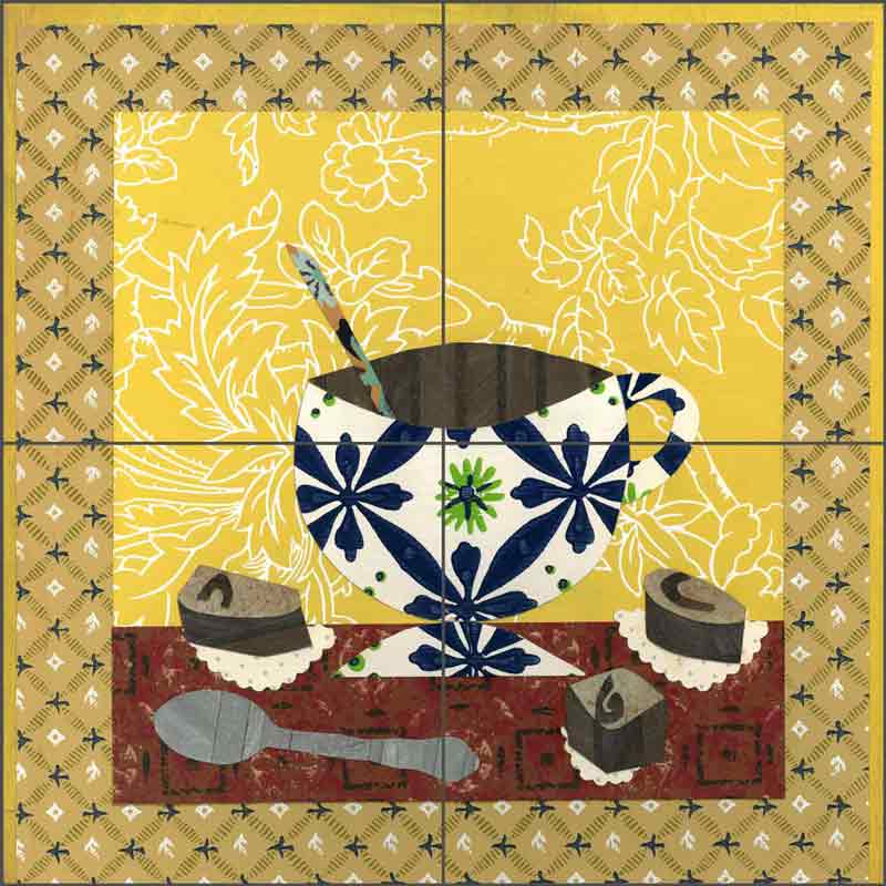 Coffee I by Ramona Jan Ceramic Tile Mural POV-RJA009