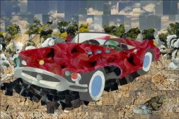 Fantasy Car 8 by Ramona Jan Ceramic Accent & Decor Tile POV-RJA020AT