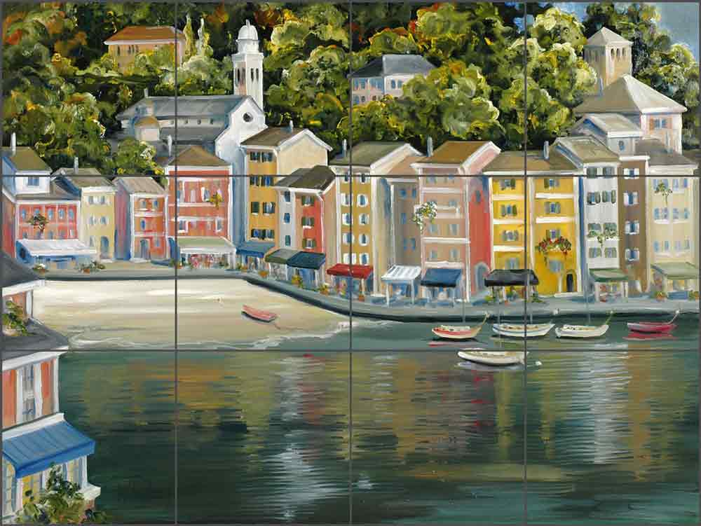 Portofino by Tisha Whitney Ceramic Tile Mural POV-TWA002