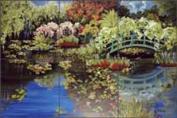 Whitney Garden Landscape Ceramic Tile Mural 18" x 12" - POV-TWA006