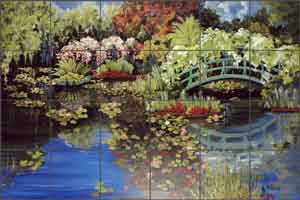 Whitney Garden Landscape Ceramic Tile Mural 25.5" x 17" - POV-TWA006