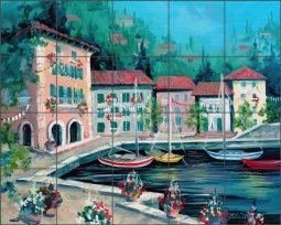 Lago De Garda by Tisha Whitney Ceramic Tile Mural - POV-TWA022CS