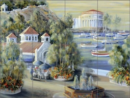 Avalon Afternoon by Tisha Whitney Ceramic Tile Mural POV-TWA028