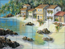 Bahamas by Tisha Whitney Ceramic Tile Mural POV-TWA030