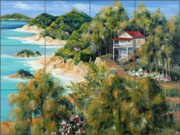 Caribbean Light by Tisha Whitney Ceramic Tile Mural POV-TWA031
