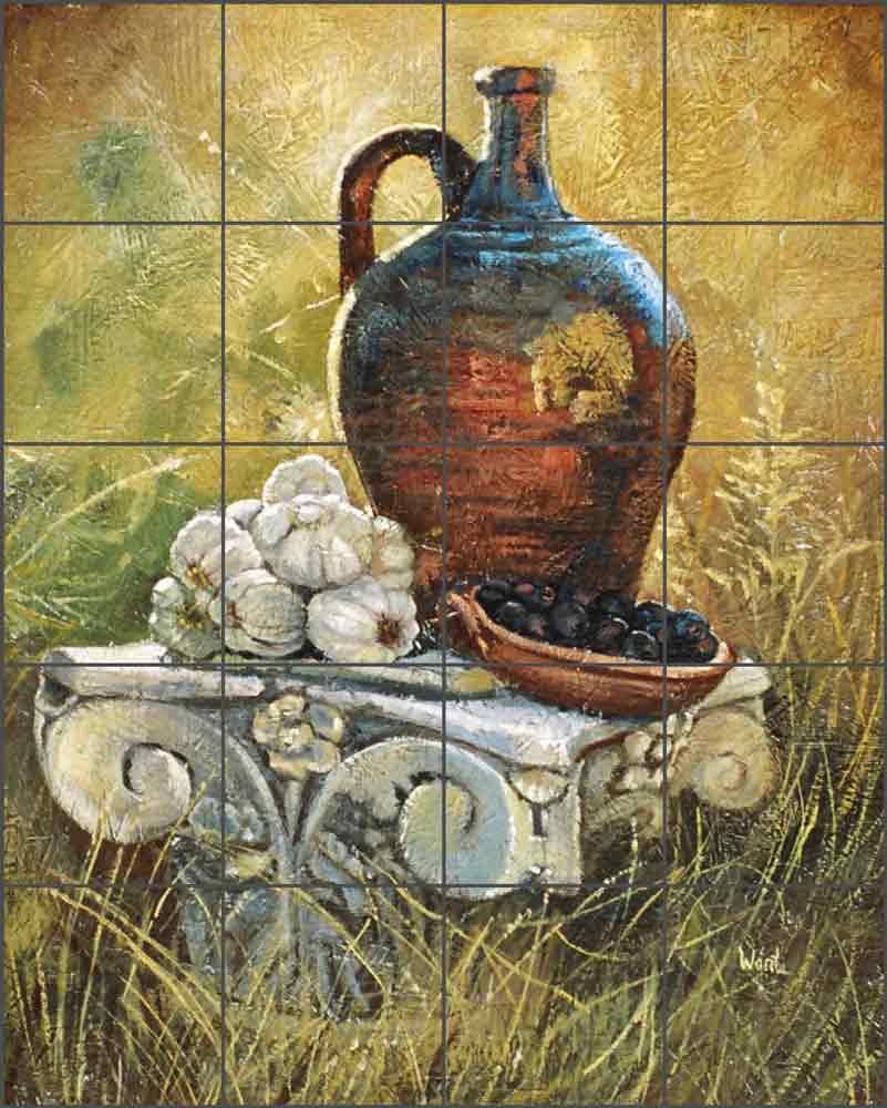 Wine Jug by Wanta Davenport Ceramic Tile Mural POV-WDA004