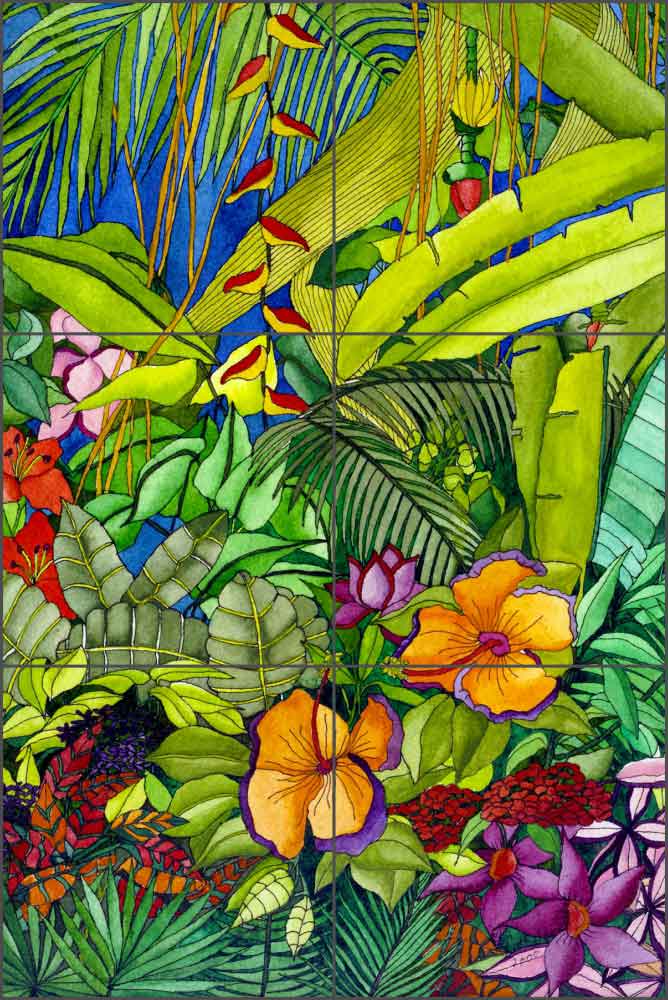 Tropical Immersion by Ruth Daniels Ceramic Tile Mural - RD005