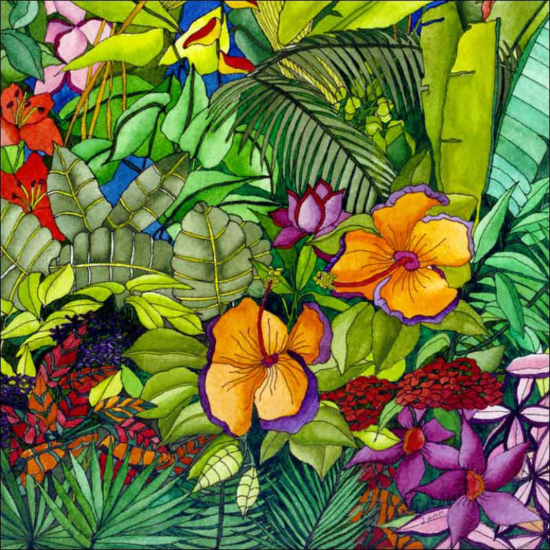 Tropical Immersion by Ruth Daniels Ceramic Accent & Decor Tile - RD005AT